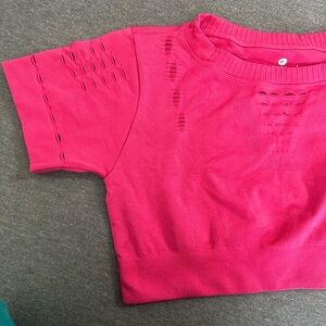 Pink active sport top
